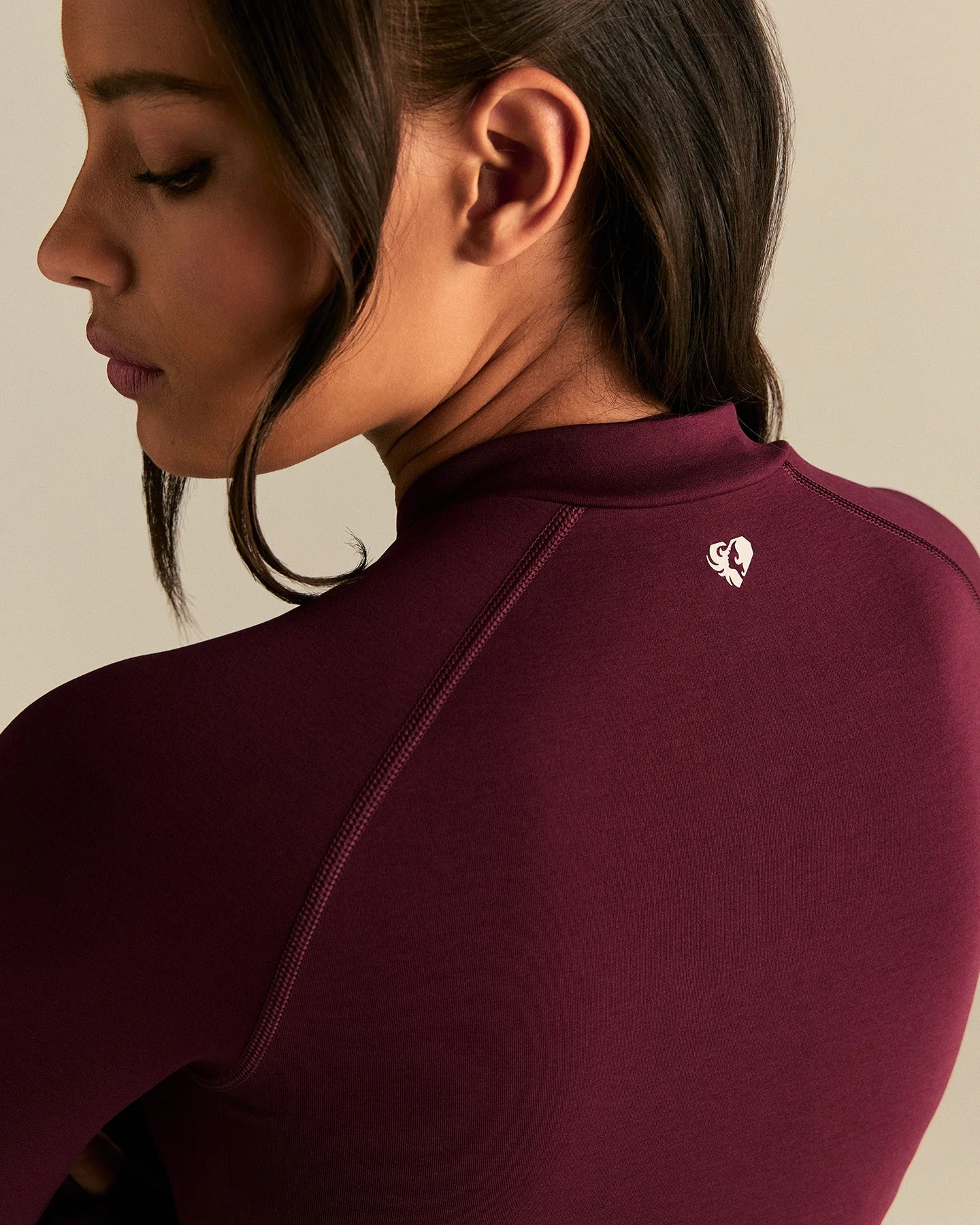 Define 2.0 Seamless Full Zip Midi Jacket | Merlot - Image 7